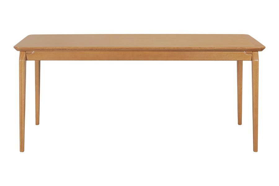Mesa de Jantar de Madeira 6 Lugares Cascais 180x90 cm - Mel vista de frente