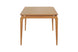 Mesa de Jantar de Madeira 6 Lugares Cascais 180x90 cm - Mel vista de lado