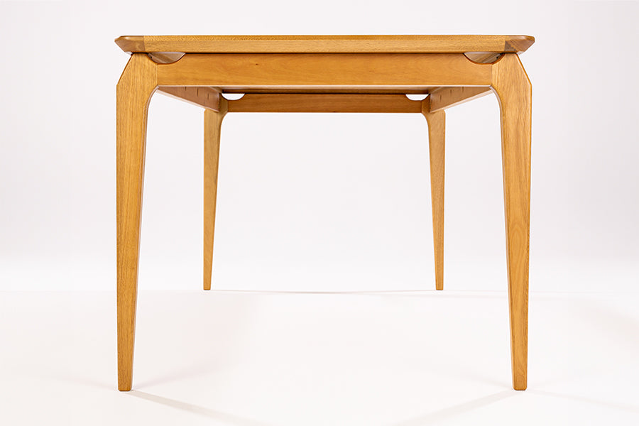 Mesa de Jantar de Madeira 6 Lugares Cascais 180x90 cm Mel detalhe embaixo