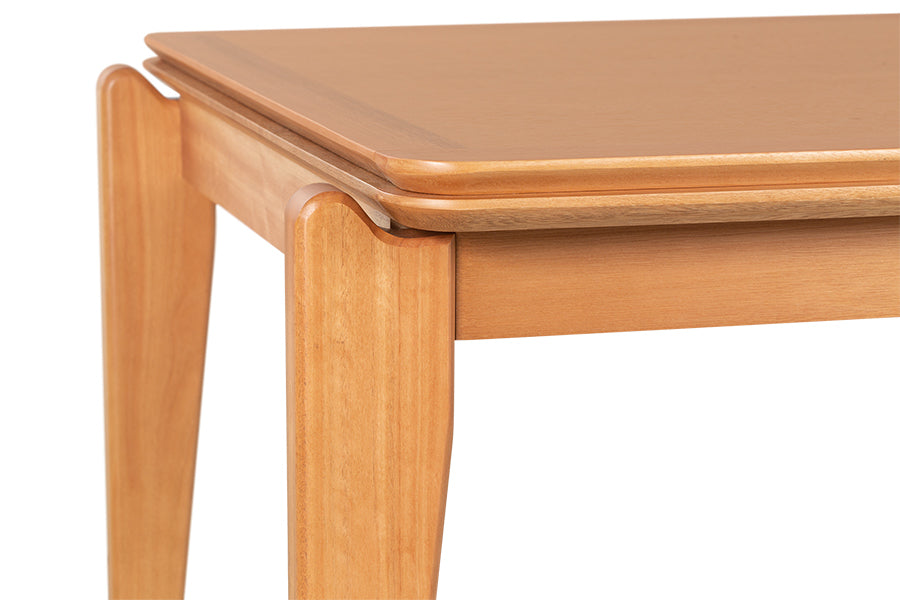 Mesa de Jantar de Madeira 6 Lugares Coimbra 160x90 cm Mel detalhe madeira