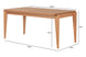 Mesa de Jantar de Madeira 6 Lugares Coimbra 180x90 cm - Mel com cotas