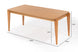 Mesa de Jantar de Madeira 8 Lugares Coimbra 180x90 cm Mel medidas ou cotas