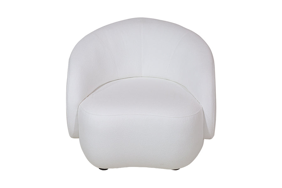 Poltrona para Sala Algarve Bege vista superior em fundo branco