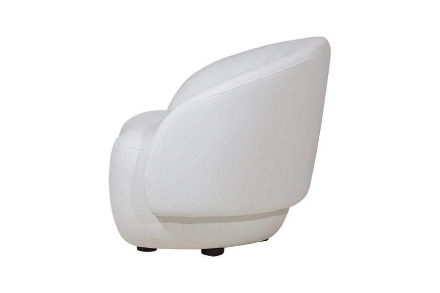 Poltrona para Sala Algarve Gelo vista de lado em fundo branco