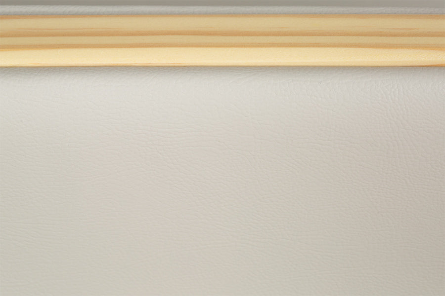 Poltrona para Sala Arpoador - Natural e Tecido Bege detalhe tecido