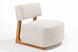 Poltrona para Sala Doma Mel e Tecido Creme