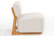 Poltrona para Sala Doma Mel e Tecido Creme lado