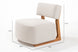 Poltrona para Sala Doma Mel e Tecido Creme medidas ou cotas