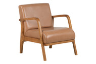 Poltrona para Sala Mocca 76x61x75 cm - Pinhão e Tecido Marrom