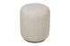 Puff Bolero Bege visto de frente em fundo branco