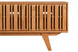 Rack para tv 165cm Panteon na cor Nozes detalhe ripado da porta