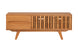 Rack para tv 165cm Panteon na cor Nozes visto de frente em fundo branco