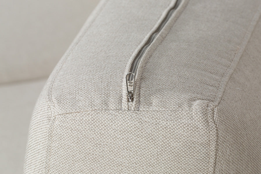 Sofá 3 Lugares Chanfrê 2,10 - Bege detalhe fecho