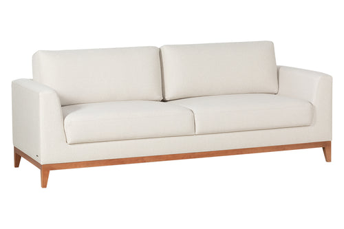 Sofá 3 Lugares Chanfrê 2,10 - Bege visto em diagonal