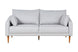 Sofá 3 Lugares Malta - Cinza Claro visto na de frente