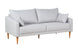 Sofá 3 Lugares Malta - Cinza Claro visto na diagonal