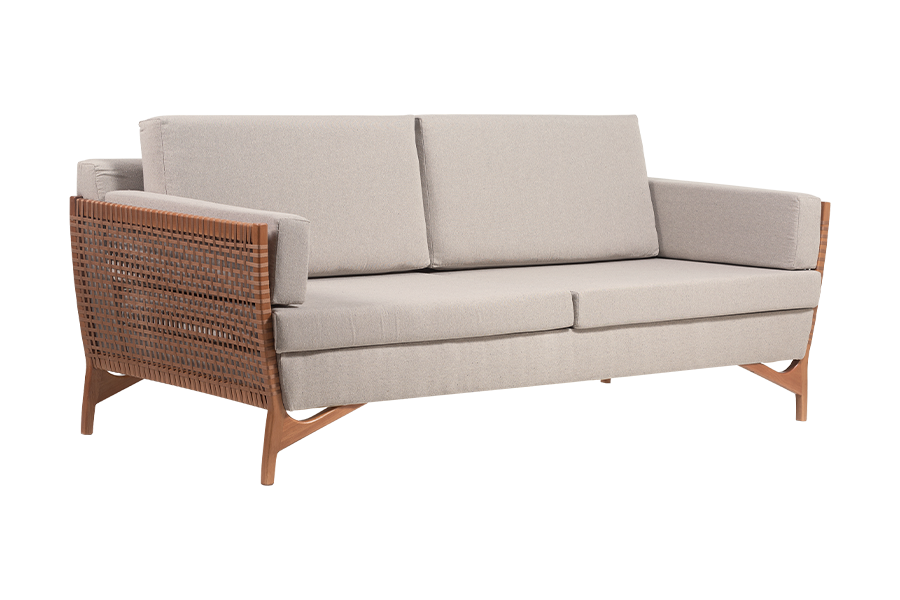 Sofá 3 Lugares Ease - Tecido Bege