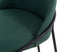 foto da cadeira estofada chloé na cor verde focando no assento em fundo branco