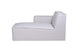 foto do sofá para sala módulo direito com chaise maraú na cor bege visto de lado em fundo branco