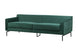 sofa 3 lugares berlin verde visto na diagonal sem almofadas