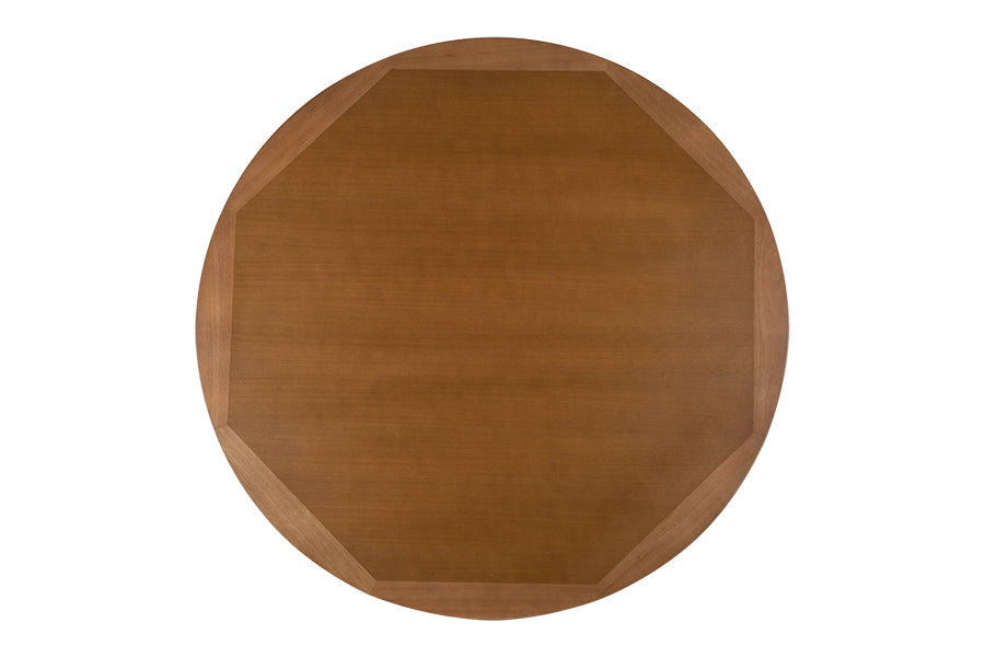 mesa de jantar didion cor avela de madeira de verdade eucalipto vista de cima