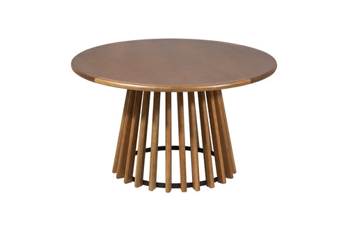 mesa de centro redonda de madeira didion vista principal