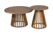 mesa de centro redonda de madeira didion mais mesa lateral