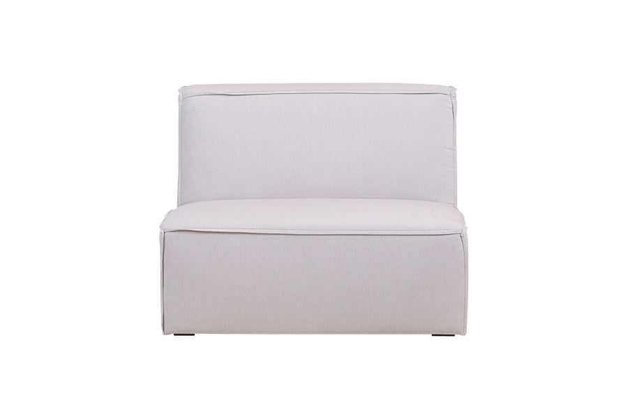 foto do sofá 1 lugar módulo central maraú na cor bege visto de frente em fundo branco