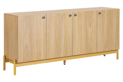 Buffet de Madeira 4 Portas Aruna - Areia visto em perspectiva