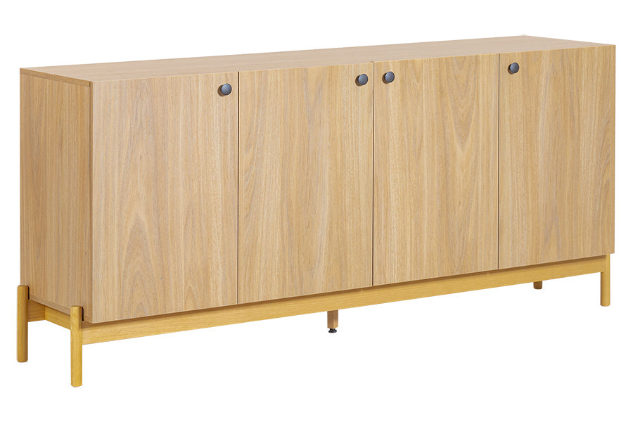 Buffet de Madeira 4 Portas Aruna - Areia visto em perspectiva