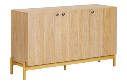 Buffet de Madeira 3 Portas Aruna - Areia visto em perspectiva