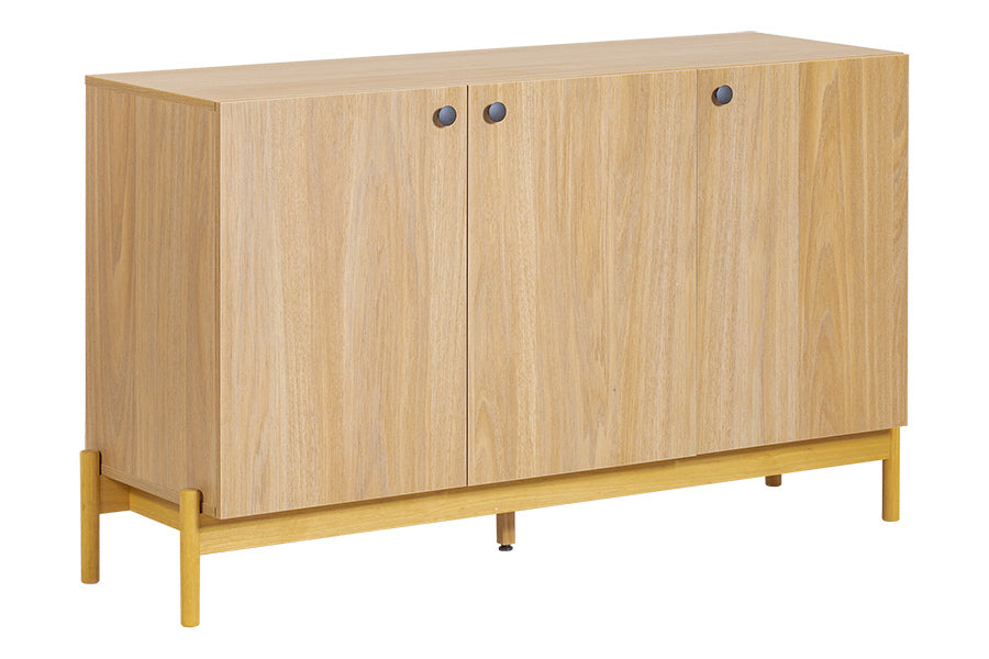 Buffet de Madeira 3 Portas Aruna - Areia visto em perspectiva