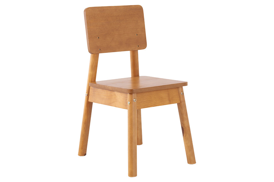 cadeira mesa de jantar baviera nozes em fundo infinito vista de cima