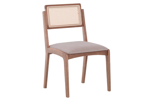 cadeira para cozinha ária areia vista na diagonal em fundo branco