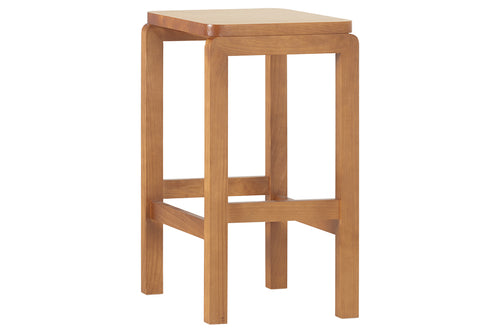 banqueta alta natu nozes visto na diagonal em fundo branco