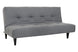 sofa reclinavel cama denver cinza visto na diagonal em forma de sofa