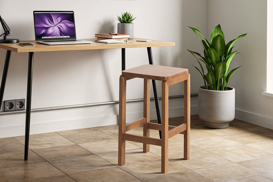 banqueta alta natu ambientado no home office