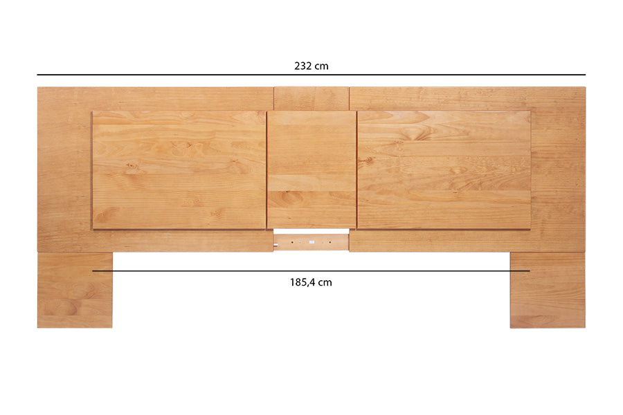 cabeceira extensivel flat bali nozes king com medidas na imagem