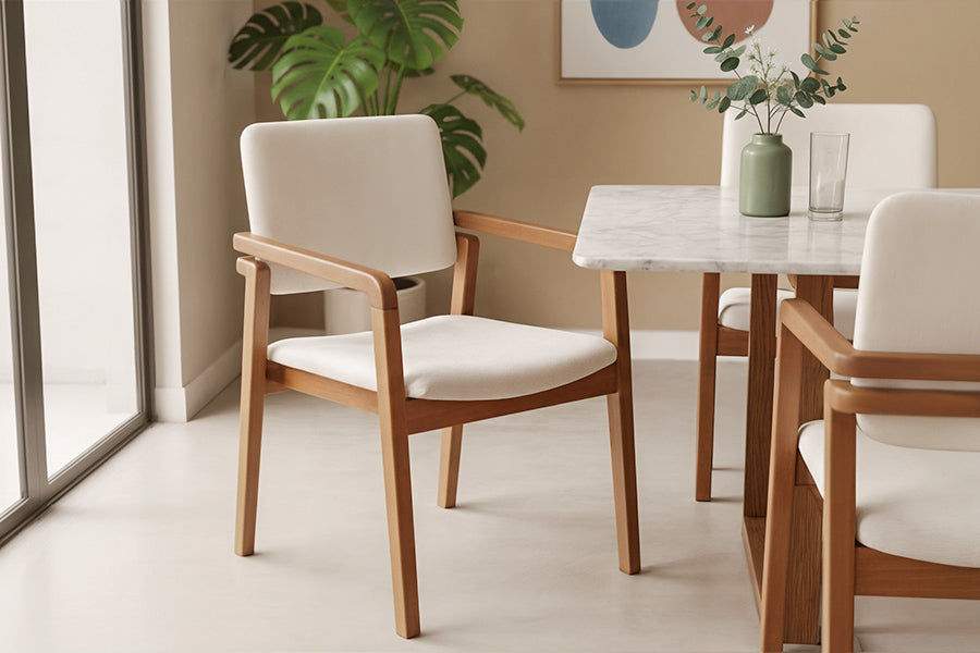 cadeira aurora ambientado na sala de jantar