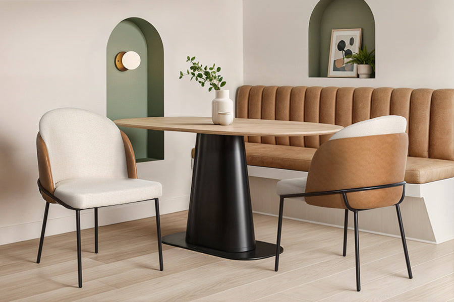 conjunto de cadeiras moa ambientado na sala de jantar