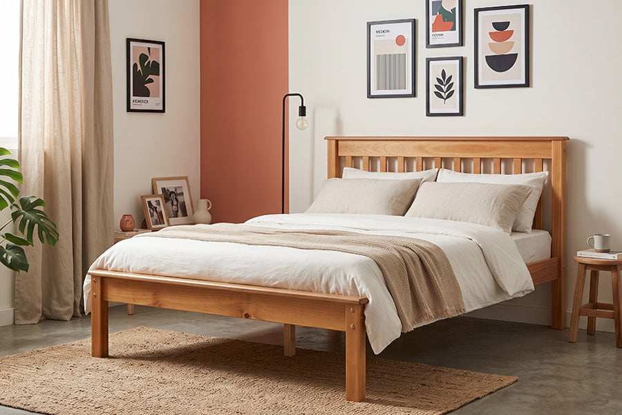 Cama de Casal Habitual - Âmbar ambientada no quarto de casal
