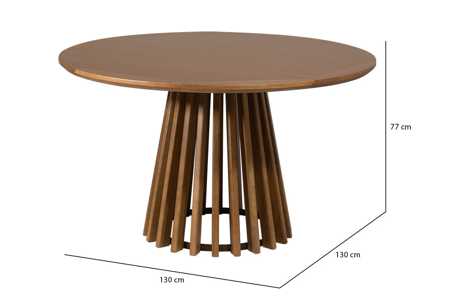 mesa de jantar didion cor avela de madeira de verdade eucalipto com medidas