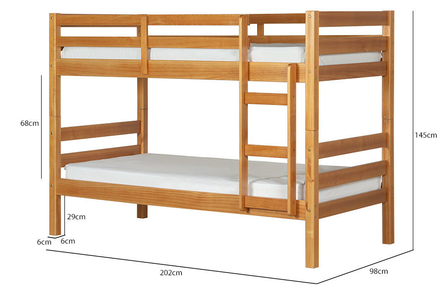 Beliche Solteiro Astro Âmbar Para colchão 88x188 medidas ou cotas