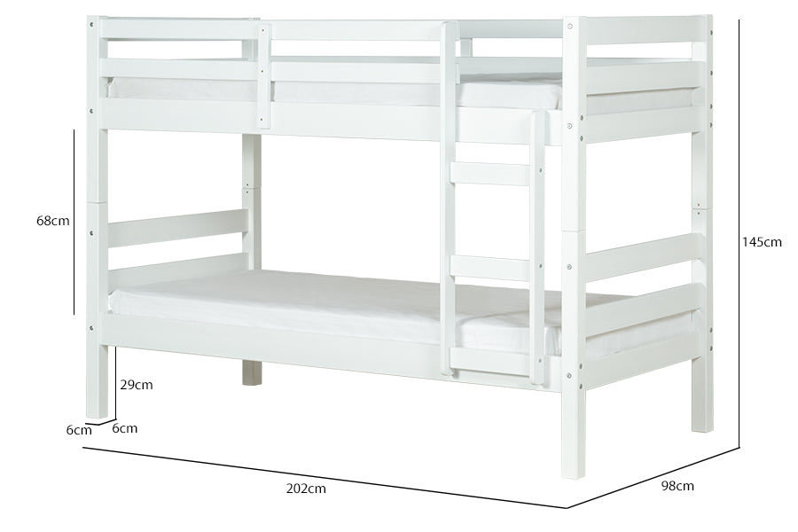 Beliche Solteiro Astro Branco Para colchão 88x188 medidas ou cotas