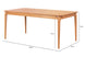 mesa de jantar cascais 160x90 mel visto na diagonal com medidas