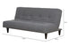 Sofá-Cama 3 Lugares Denver - Tecido Cinza com medidas