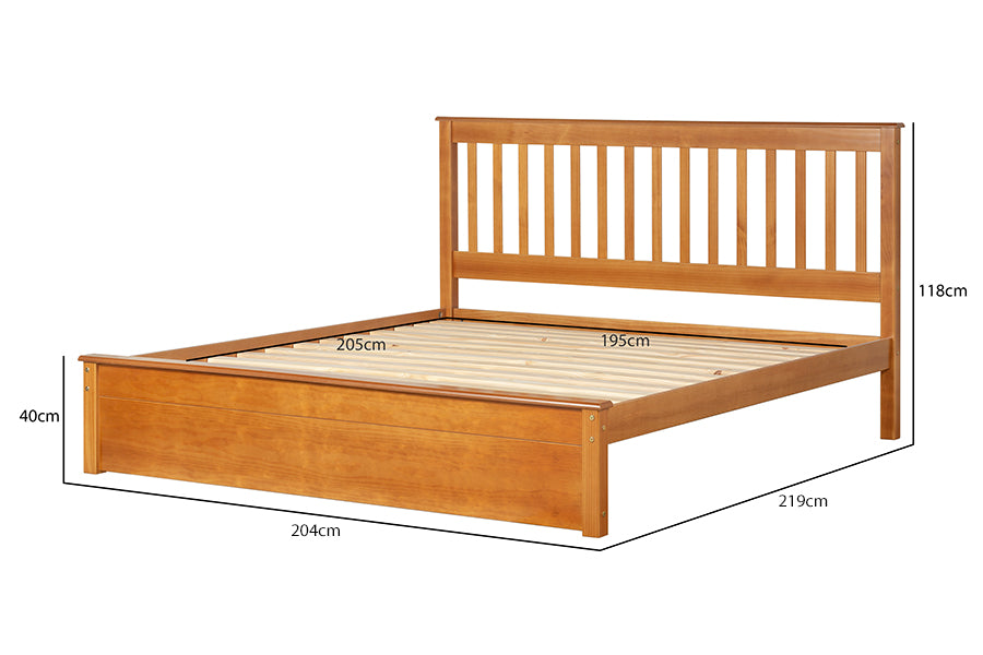 Cama King Size Vale - Âmbar com medidas