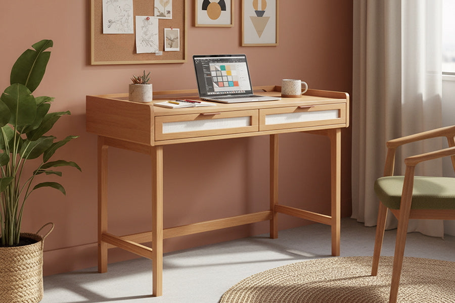 escrivaninha nora ambientada no home office