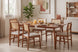 mesa 8 lugares lotus e cadeiras gal ambientados na sala de jantar