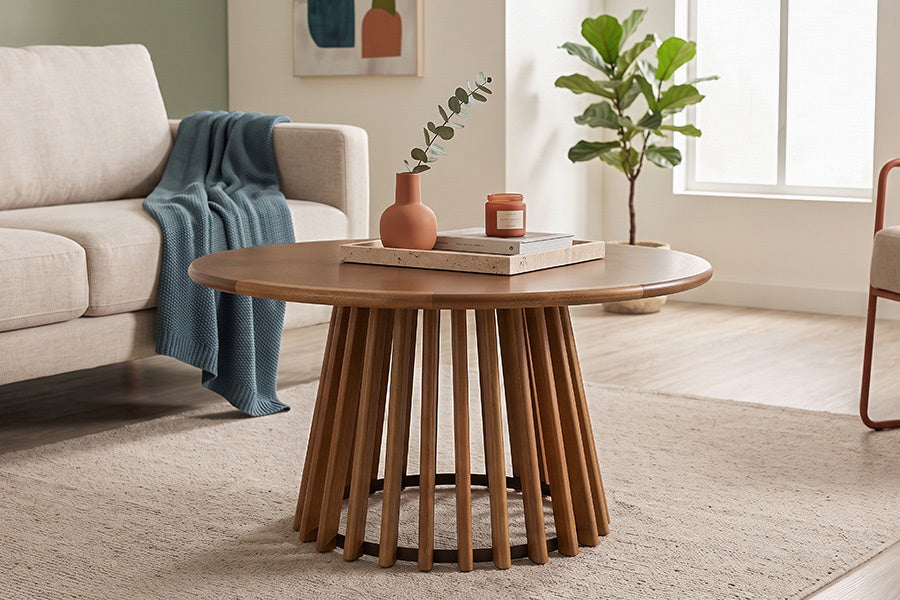 mesa de centro didion ambientada na sala de estar